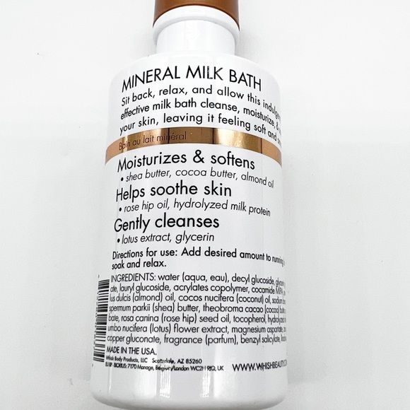 NEW Whish Rose Hip + Lotus Mineral Milk Bath 8fl oz - Picture 3 of 6